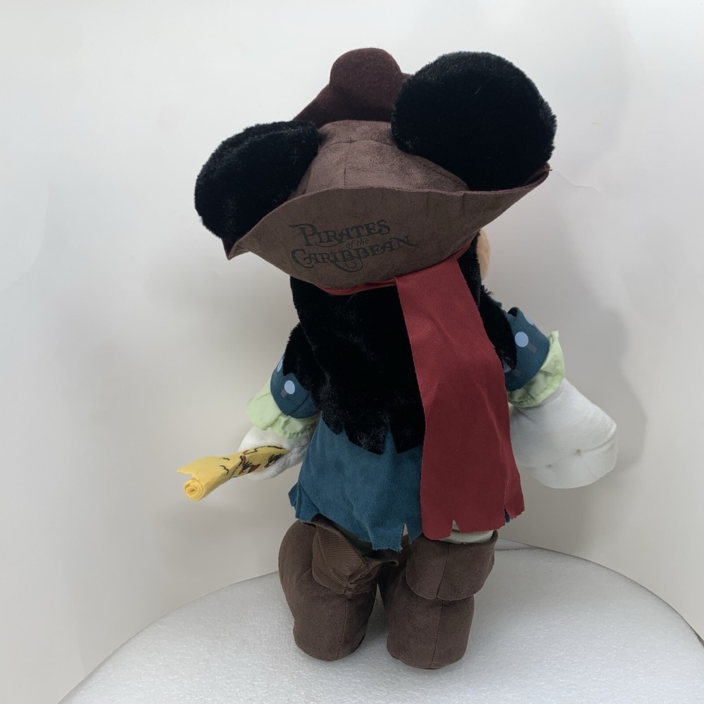 Disney Parks Mickey Mouse Pirates of The Caribbean Map 16" Large Plush w/‎ Tag - Picture 4 of 7